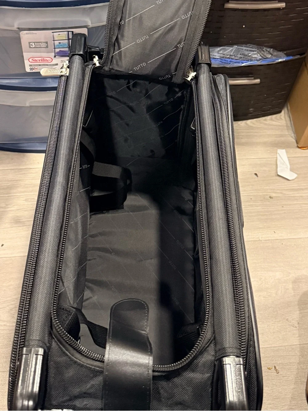 Black Rolling Travel Bag - Durable Carry-On Luggage
